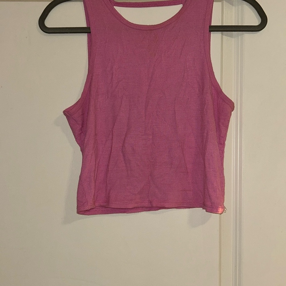 Tilly's Pink Sleeveless Crop Tank Top